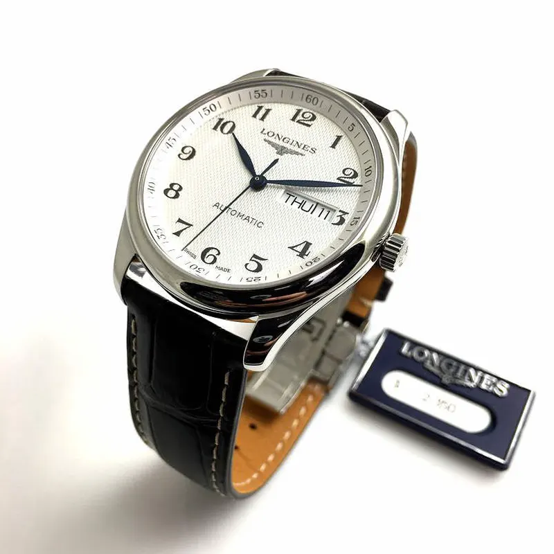 Longines Collection Automatic White Dial Leather Men's Watch- L2.755.4.78.3